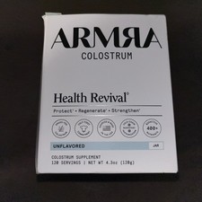 ARMRA Colostrum Powder Health Revival Unflavored 120 Servings SEALED Exp 07/27 