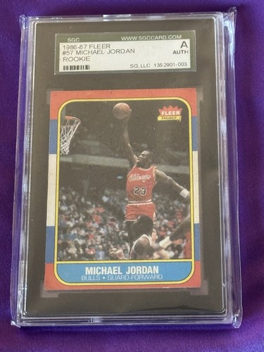 1986 Fleer Michael Jordan #57 SGC AUTHENTIC.