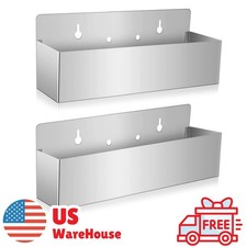 2 Pieces 15 Inch Single Speed Rail Stainless Steel Liquor Bottle Holder Wall