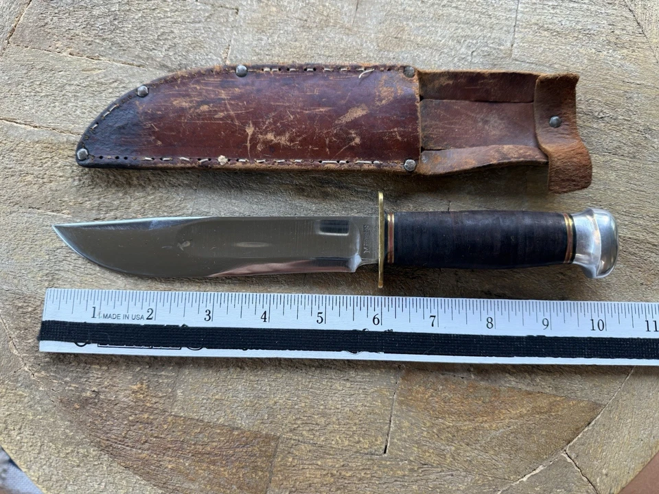 Canicas Gladstone Mi. Cuchillo y funda de caza ideales de Estados Unidos vintage Segunda Guerra Mundial militar Foto 2 de 4