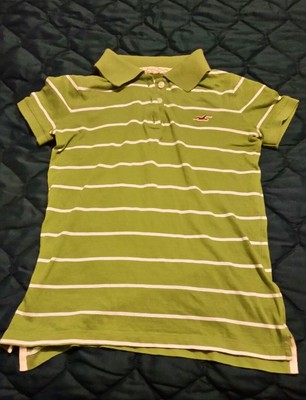 Hollister Girls polo t shirt green and 