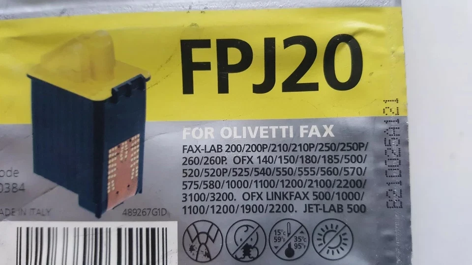 FPJ20 Olivetti Genuine Black Ink Jet Cartridge, B0384 / 84431 for Olivetti FAX - Image 2 of 4