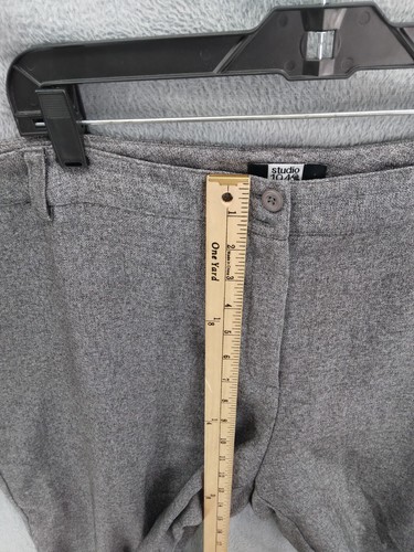 Studio 1940 Cropped Cuffed Capri Dress Pants Women 20W Plus Gray Tweed Straight - Picture 10 of 10