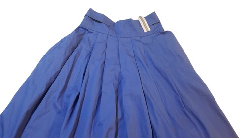 NWT Tulle A-Line Pleated Purple Skirt Large 100% Cotton Classic Designer Boho - Picture 5 of 16
