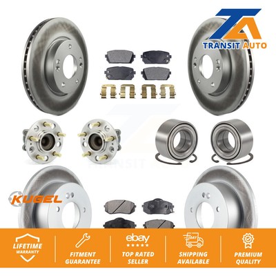 Front Rear Hub Bearing Coated Brake Rotor Pad Kit (10Pc) For 2010-2012 Kia Rondo