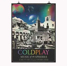 Coldplay Music of the Spheres June 13th 14th 2025 El Paso TX Poster