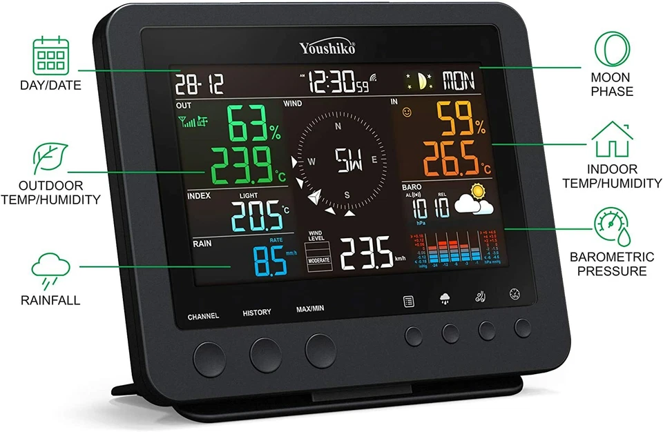 Weather Station  Radio Control Professional 7-in-1 Wireless Sensor - Image 3 of 4