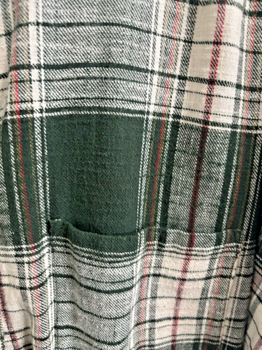 Camisa de franela a cuadros ligeramente usada - Maravillosa - Talla 3X - Manga larga botón delantero - Imagen 2 de 4