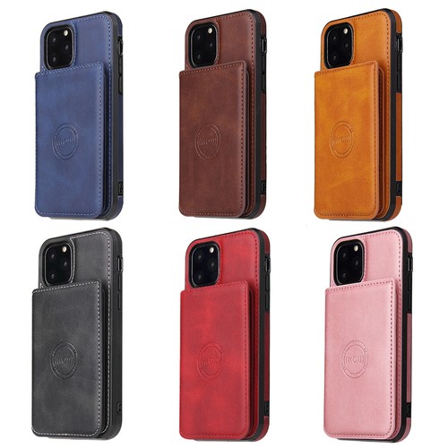 For iPhone 16 15 14 13 12 Pro Max 14Plus PU Leather Card Holder Phone Case Cover - Picture 3 of 24