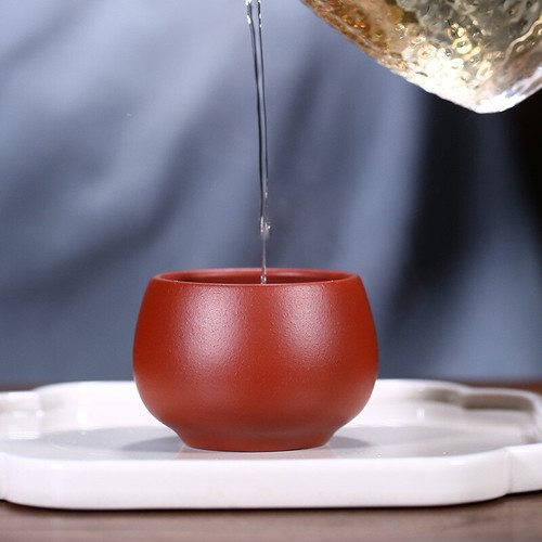 on sales tea cup real yixing zisha dahongpao clay marked cup kungfu teacup 3.4oz - Picture 5 of 9
