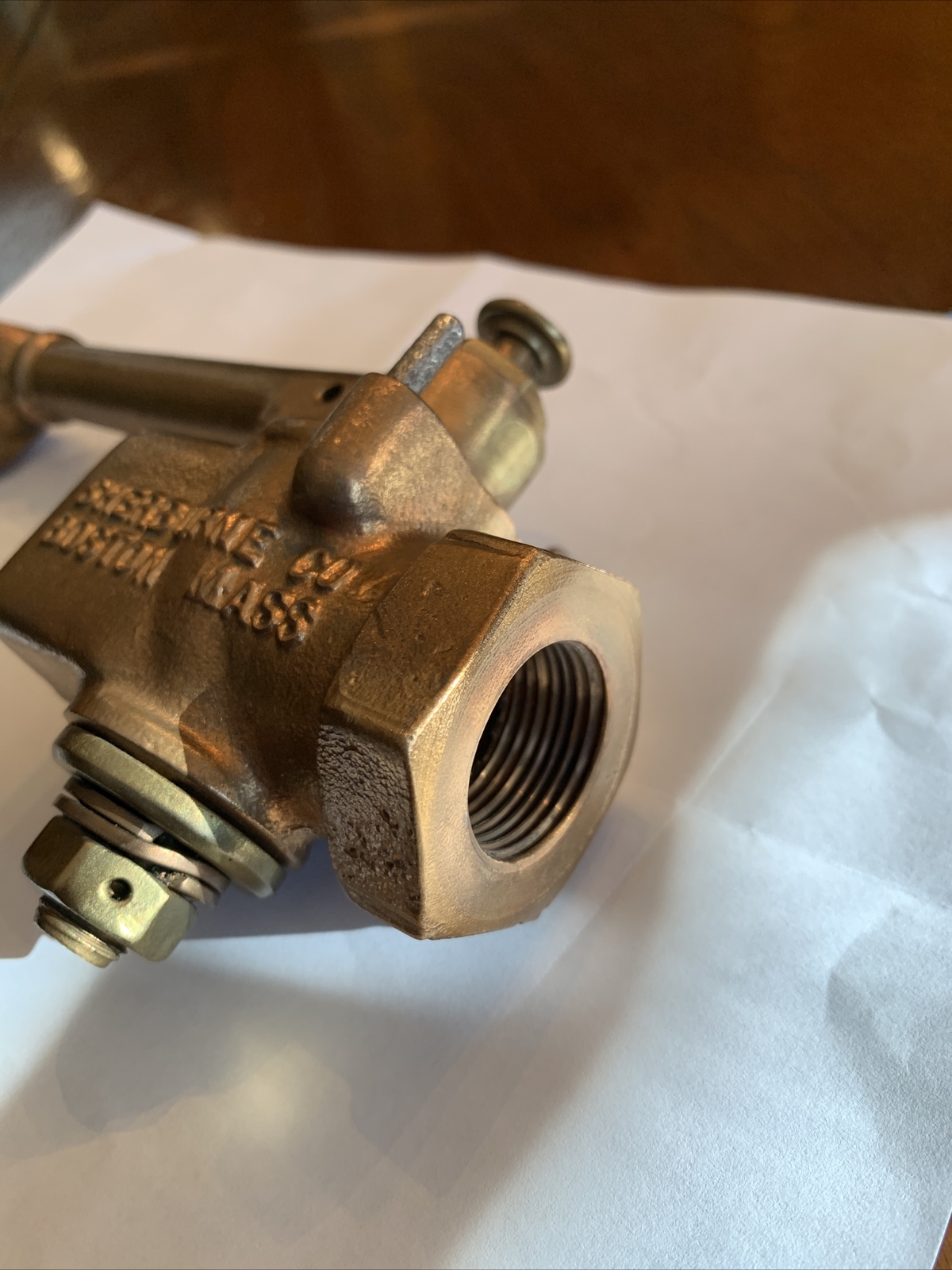 SHERBURNE CO. Brass Caboose Whistle Train Railroad Steam Antique