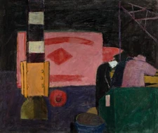 Joseph Solman : Watching an Excavation : Archival Art Print