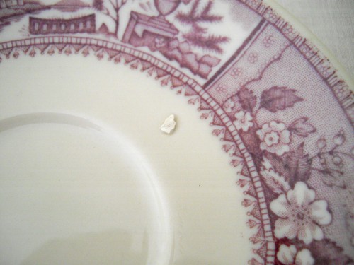 Platillo vintage de flores magenta de China de Siracusa de 6" ~ - Imagen 4 de 6