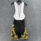 New Lycra Cycling Bib Tank Men Extra Large Black Camouflage Jersey Padded Shorts
