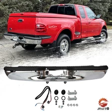 Chrome Rear Step Bumper Assembly For 1997-2003 Ford F-150 Flareside SuperCrew