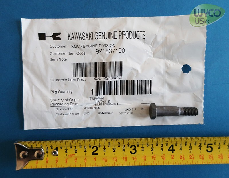 にんにん ROCKER ARM BOLT 6x29.5, 921537100, KAWASAKI FS AND FX MODELS