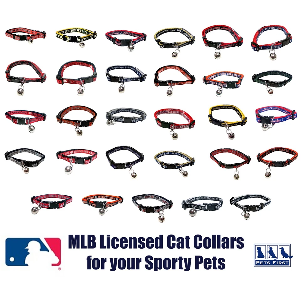 Pets First MLB Breakaway Cat Collar with Ringing Bell Adjustable Pet Collar - Image 3 of 3