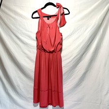 White House Black Market Pink Single Tie Shoulder Dress, Size 4
