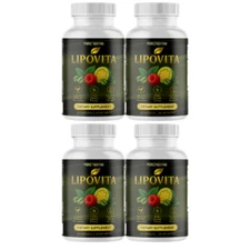 Lipovita Nutritional Support for Energy & Metabolism Supplement, 4 Bottles