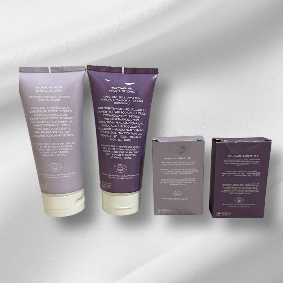 Laura Ashley Manteca de Karité Verbena 4 Piezas Set de Cuidado Corporal Colección Raro Regalo Foto 2 de 4