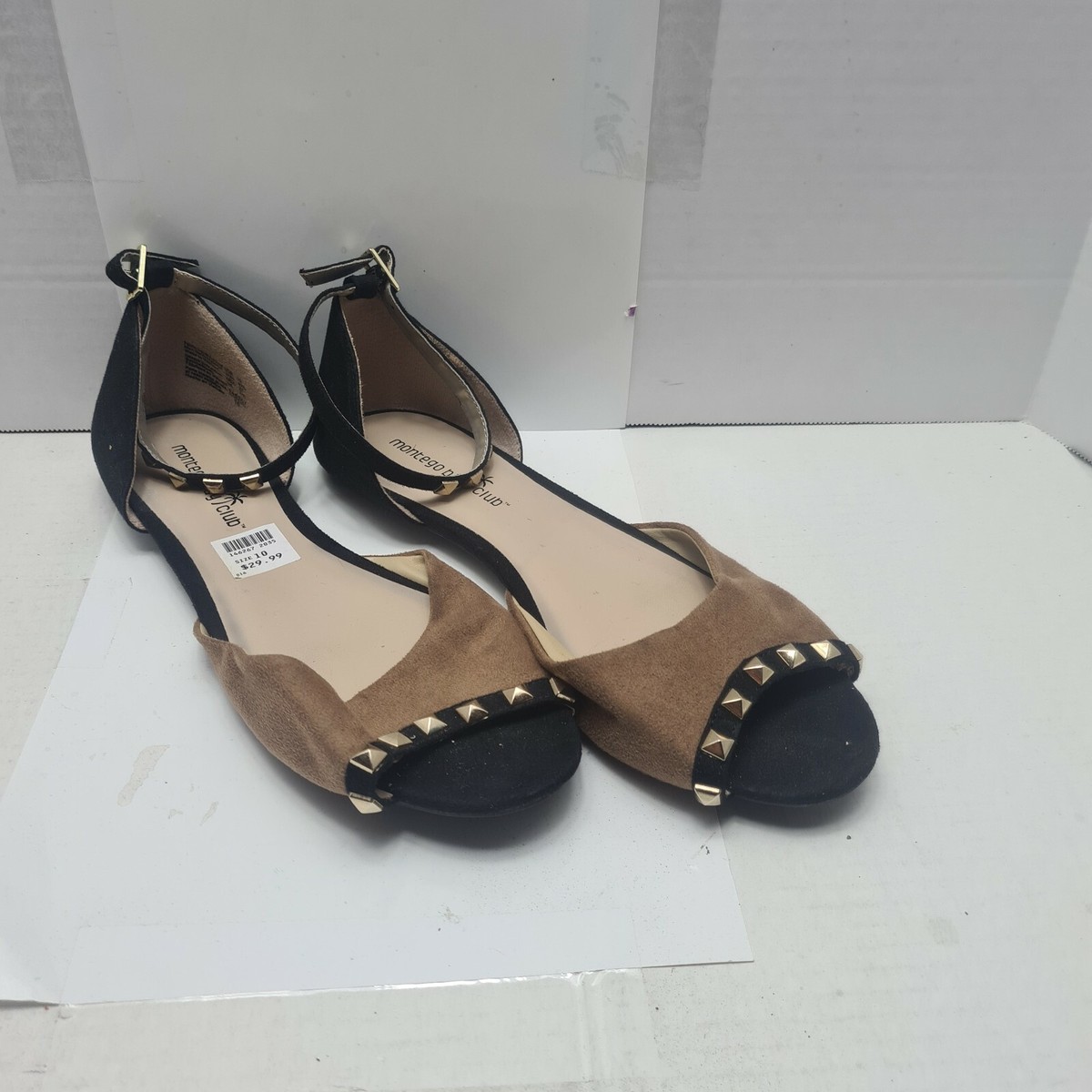 Montego Bay Club Sandals Shoes Flats Size 10 US Brown Suede  display picture 2