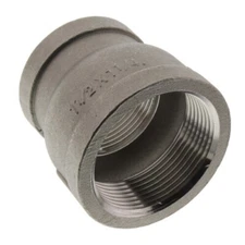 (Ships Fast) 1-1/2" X 1-1/4" NPT Reducing Coupling | Black Malleable Iron 150