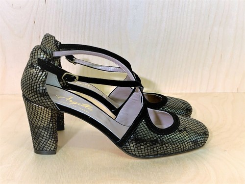 Argilla by Cheville Scarpe Alte Penelope Oro Nero Tacco Alto  Sedicibagsandshoes | eBay