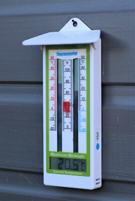 GREENHOUSE THERMOMETER GARDEN DIGITAL MAX MIN INDOOR OUTDOOR WALL ROOM ...