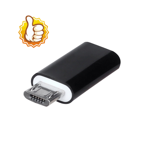 Type C Female to Micro USB Male Adapter Connector Converter~Phone Andriod Black-