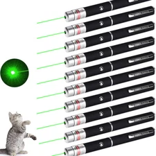 10PACK 1mw 532nm Green Laser Pointer Pen Visible Beam Light Lazer for Pet Teach