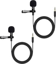 MICMXMO 2 Pack Lavalier Lapel Microphone for DJI MIC 2 & Rode GO II Transmitters