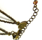 Vintage Signed LIA SOPHIA Glass Beads Multi Strand Adjustable W/Pendant — photo 3