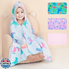 Basumee Toddler Bath Towels with Hood for 0  6 Years 55" x 28" Soft Absorbent