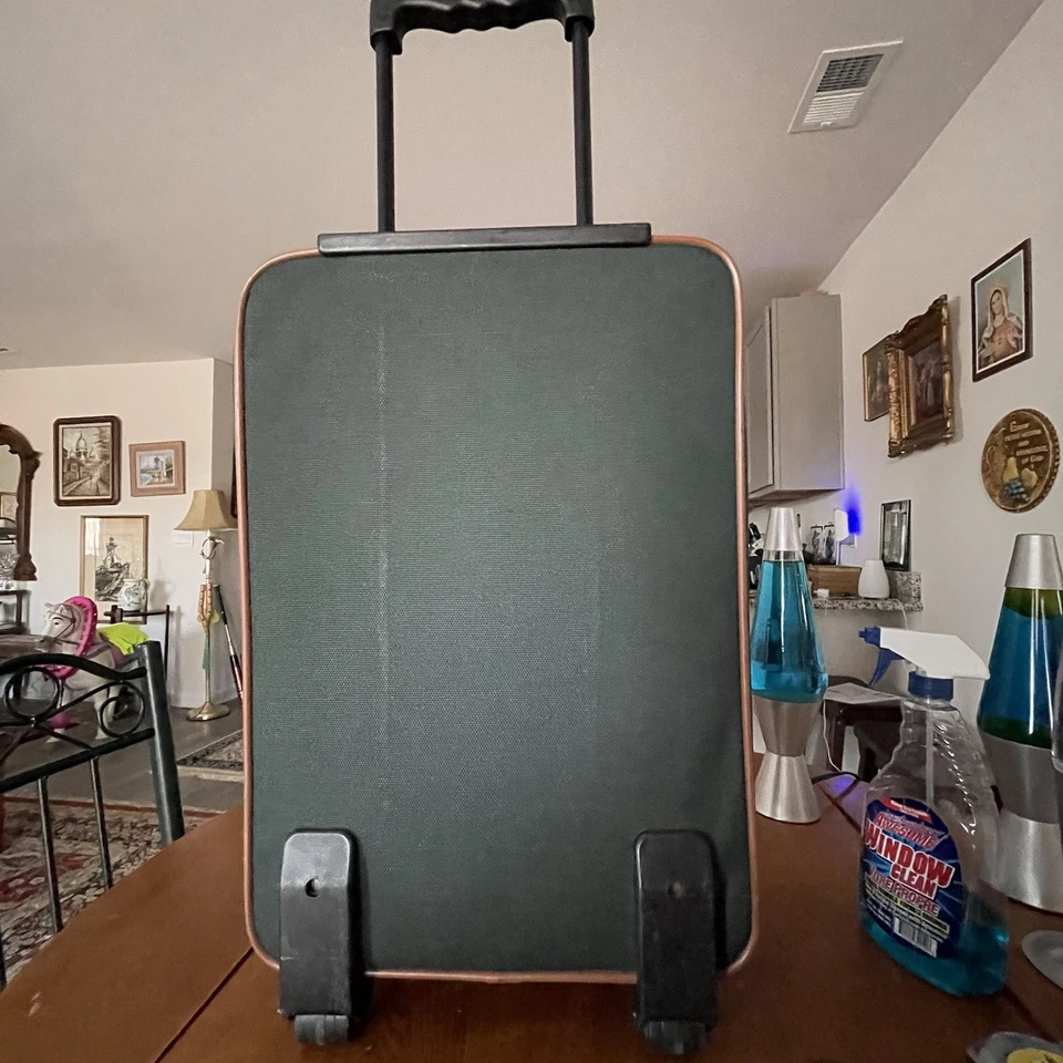 bagagem de mão lucas verde lona 14x21 com rodas - Imagem 3 de 4