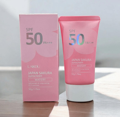 LAIKOU Japan Sakura watery Sunscreen SPF 50PA+++ 50gm
