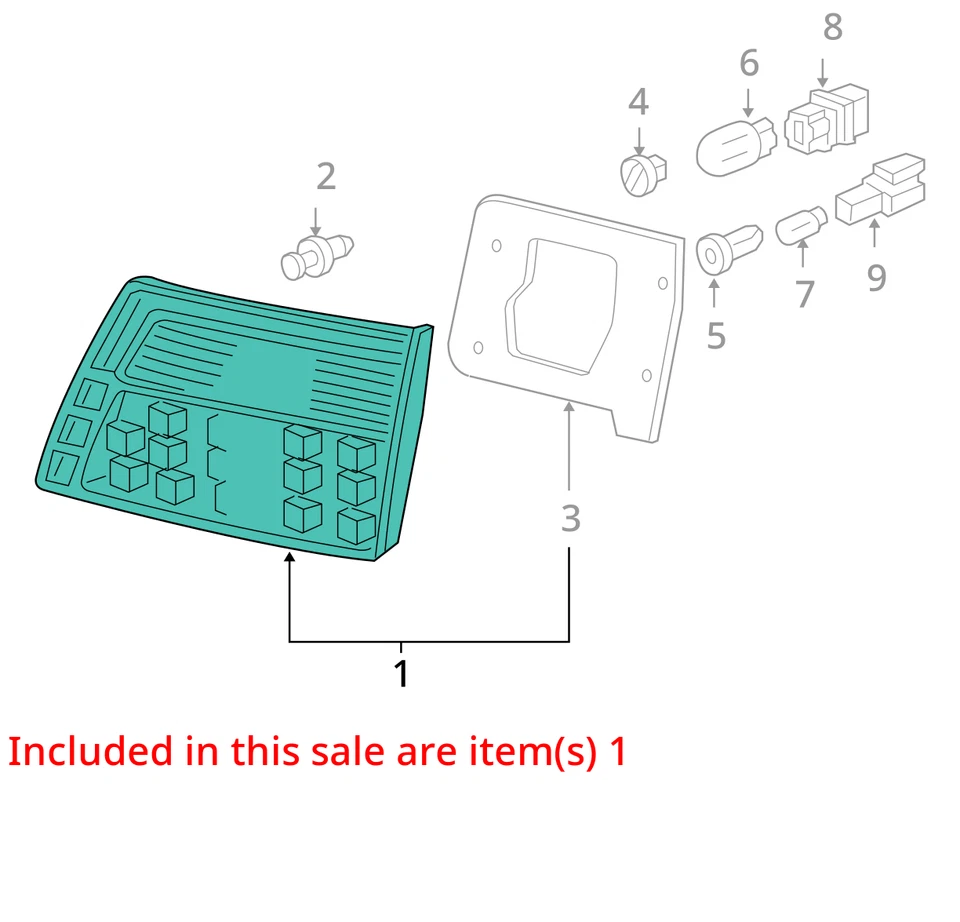 RH Passenger Tail Light Assy Gate Mount 34151shja01 Fits HONDA ODYSSEY 2005-2007 - Image 4 of 4