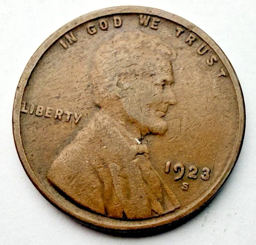 1923-S Lincoln Wheat 1c ~ Fine++ / VF?  ~ Semi-Key Low Mintage Date! ~ C75