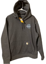 Carhartt Men's Women  s Rain Defender Dark Grey Loose Fit Heavyweight Hoodie