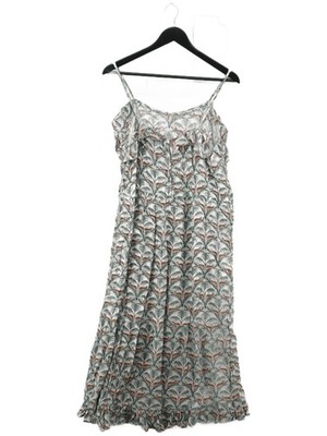 Fat Face Slip Midi Dress UK2 in Multi