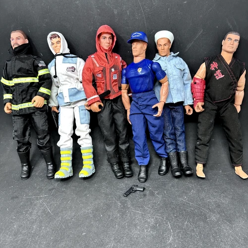 1994 - 1999 Hasbro GI JOE Power Team 12" w Accessories Action Figure #D Lot of 6