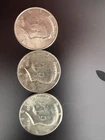 Set of 3 Silver half dollars 1964 - first year struck.  90% Silver - 1964 ONLY!