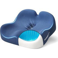 Ergonomic Seat Cushion, Memory Foam Cooling Gel Office Chair Cushion for Hip ...