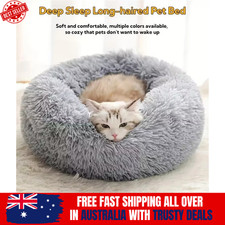 Dog Pet Cat Calming Bed Large Mat Comfy Puppy Fluffy Donut Cushion AU