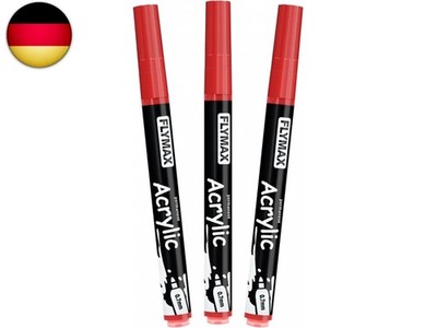 Rot Marker Stifte 0,7mm   Permanent Marker Rot Acrylic Wasserbasis Wasserfest S