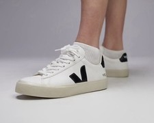 Veja Campo Men's Black and White Sneakers Trainers size UK 9 RRP £125