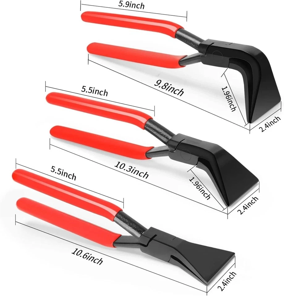 Hand Seamers Sheet Metal Tools Set Straight Jaw 45° 90° Metal Bending Pliers AU - image 4 of 4