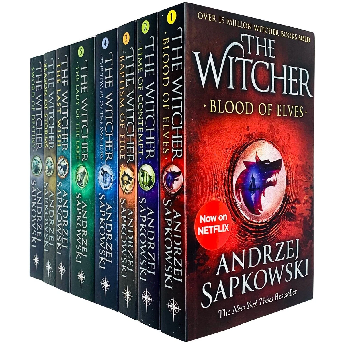 Witcher Series by Andrzej Sapkowski 8 Books Collection Set NETFLIX