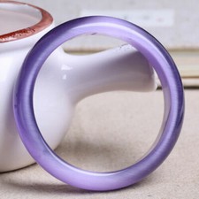 100 Natural Violet chalcedony Bangle Jade beautiful agate Bangle 60mm 62mm