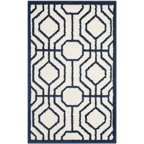 SAFAVIEH Amherst Collection AMT416M Ivory / Navy Rug - Picture 8 of 20