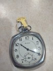 second hand 17 jewel square Elgin antique pocket watch with